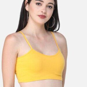 Forever 21 Smooth Orange Scoop Neck Bikini Swim Top Women’s Size Large